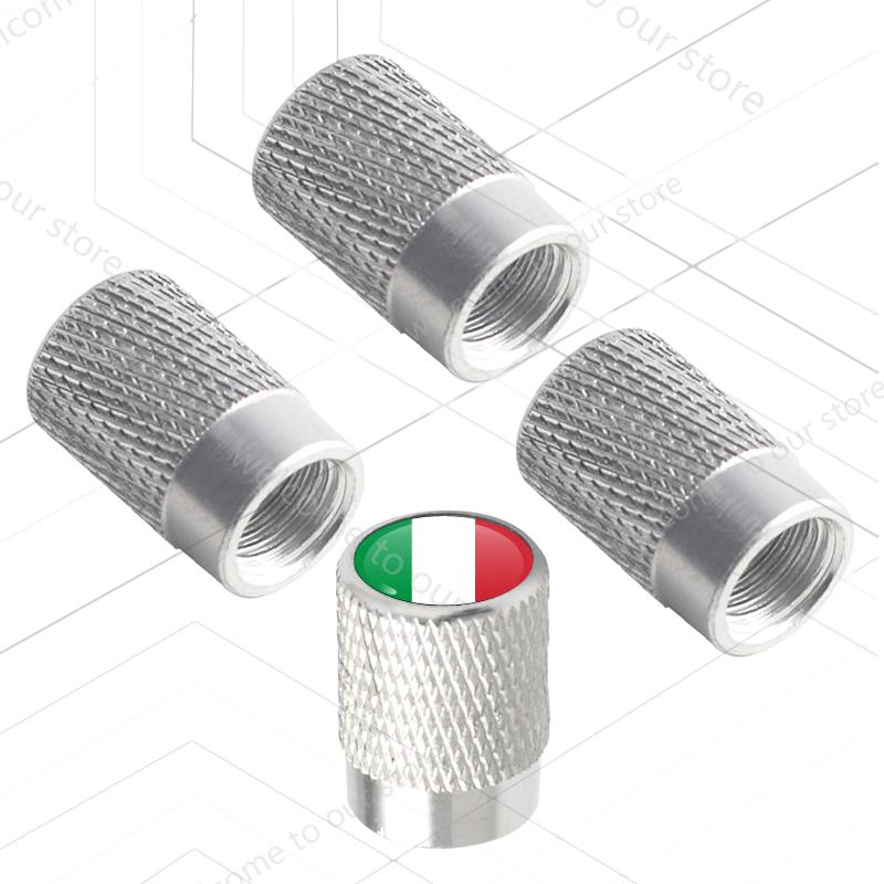 4 Stuks/Set Voor Frankrijk Italië Duitsland Spanje Nationale Tricolore Vlag LOGO Badge Motorfiets Auto Wiel Band Ventieldoppen Bandstamhoezen