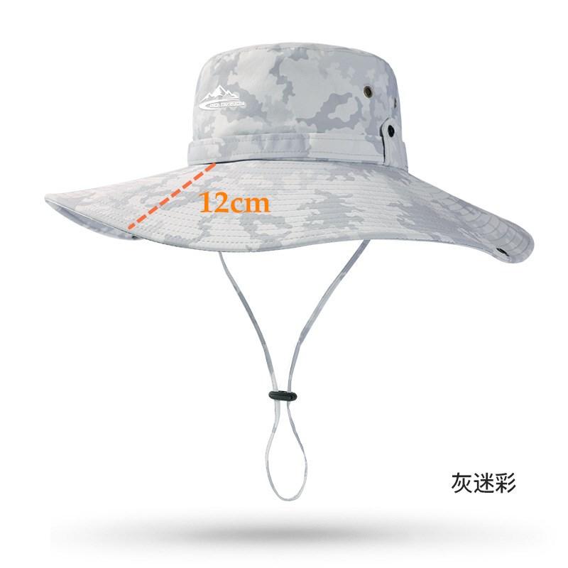 62cm Męski Kapelusz Outdoorowy Letni Kapelusz Wędkarski Turystyczny Jeździecki Duże Rondo Ochrona przed Słońcem Anty-UV Oddychający Wodoodporny Kapelusz Wiaderkowy