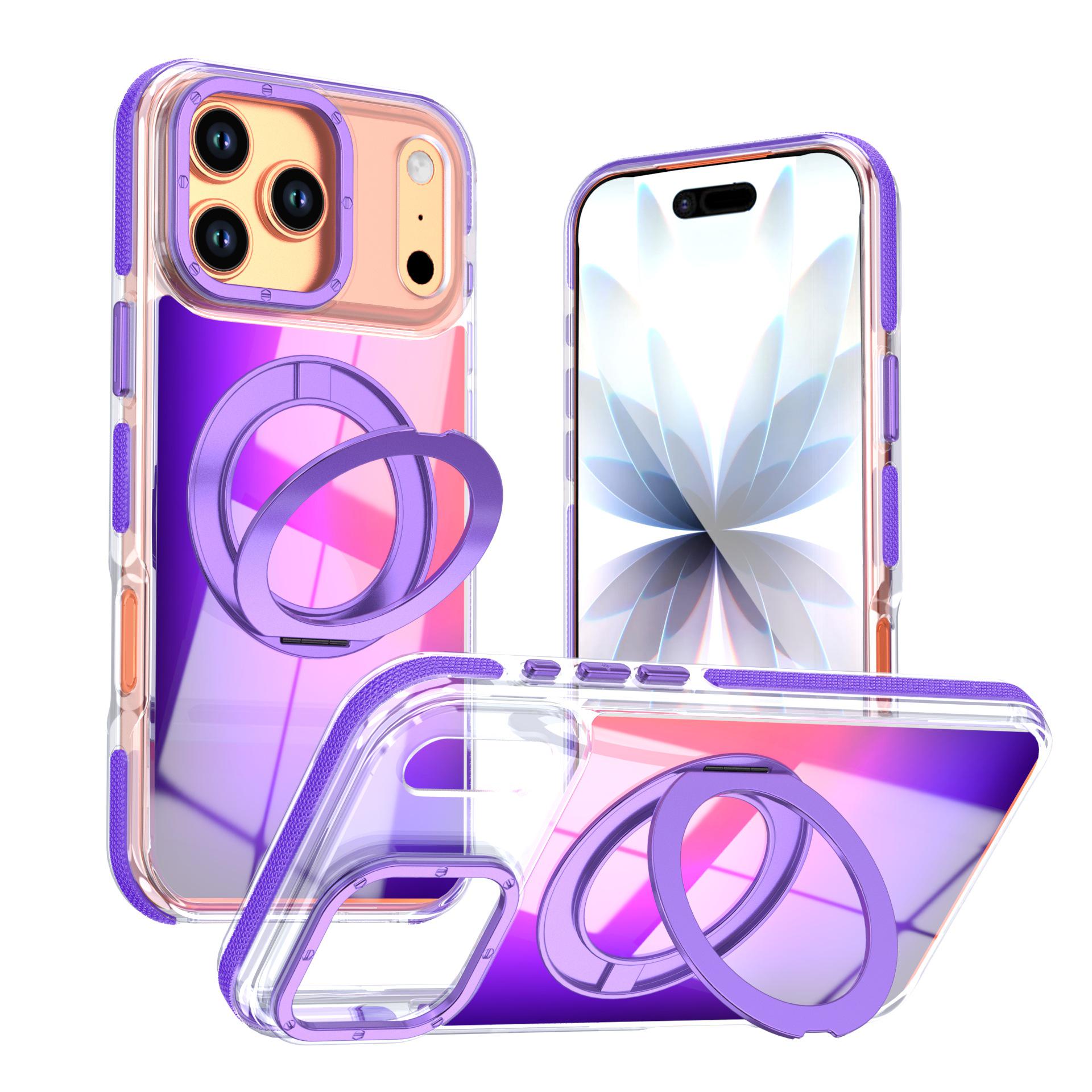 Chameleon 360 Rotating Stand for iPhone 17 Pro Magnetic Case, Anti-slip Edge iPhone 16 Plus
