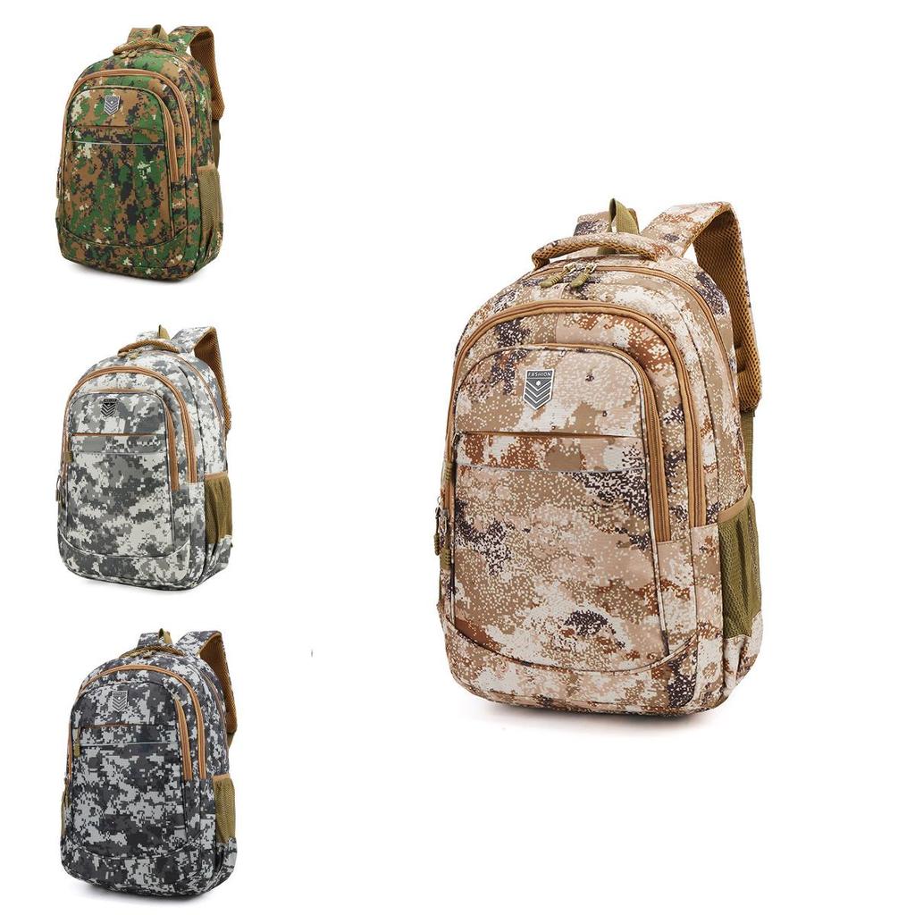 Oxford Backpack With Breathable Design 16in Laptop Compartment Contrast Stripes For College Campus Essentials