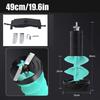 49cm Elektrischer Eisbohrer Eisbohrer zum Angeln Elektrisch Nylon Kabellos Mit Positionierungsbohrer Nylon Schwimmendes Eisbohrerset