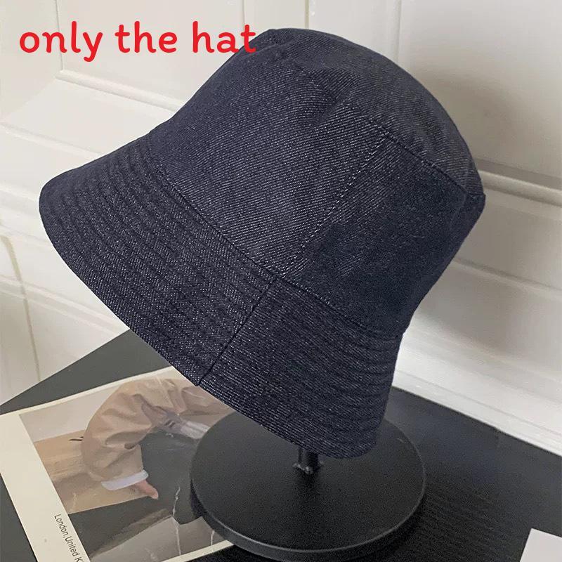 

Vintage Denim Bucket Hat For Women With Sun Protection And Breathability For Spring Summer Casual Style чорний