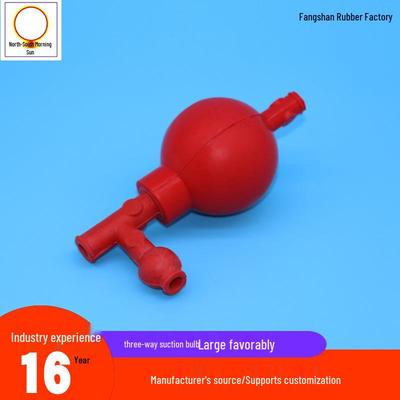 Three-Way Silicone Rubber Laboratory Pipette Bulb