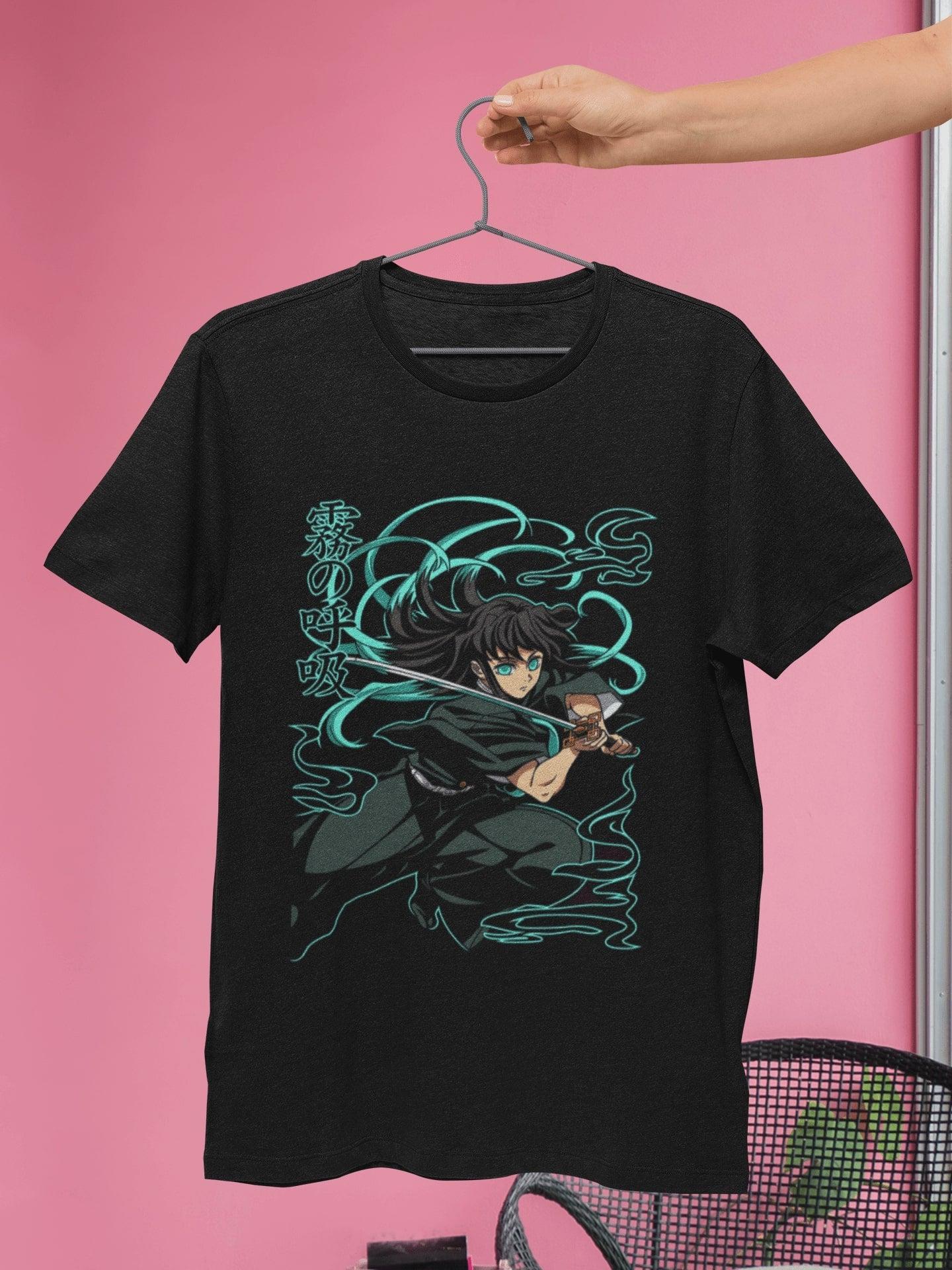 

A Cool 100 Cotton Printed Tshirt for Unisex and Women Top with The Theme Glow Mist Breath in The Summer of 2026 Ghost Slayer S