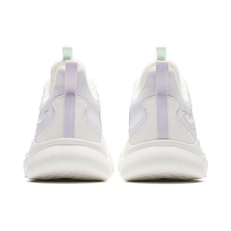 New Anta Mianbomb 2 Cushioned Slip Resistant Abrasion Resistant Low Top Sprint Running Shoes Women's White Purple 922345577-1