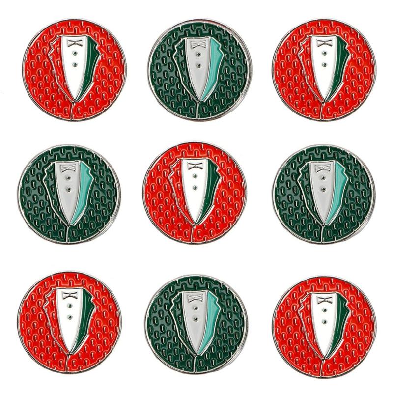Golfball Markers Magnetic Hat Clip Suit Clothing Pattern Golfs Hat Clips Golfs Caps Clips Markers Gift for Golfs Lover