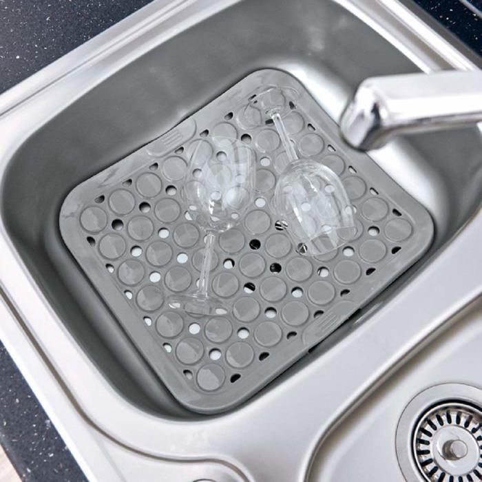 Tapis de Protection pour évier - Addis - 518446 - Gris Clair - Taille Unique - Antidérapant