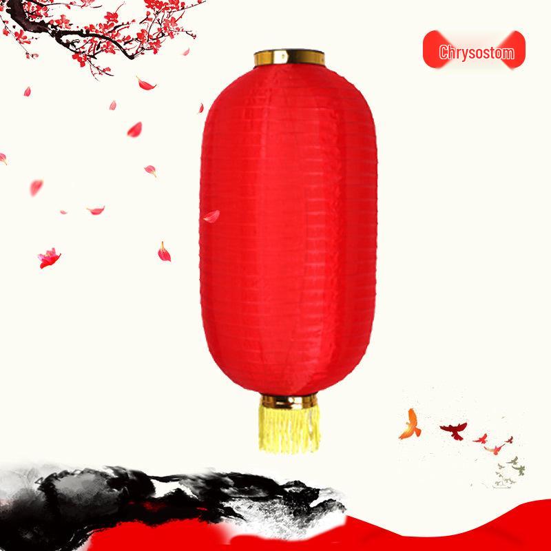Red Waterproof Outdoor Lantern – Foldable Spring Festival New Year Decorative Hanging Ornament 6 inch