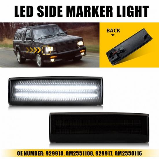 Пара светодиодных боковых габаритных огней передних ламп для White S10 Chevy GLX GMC S15 Jimmy Base