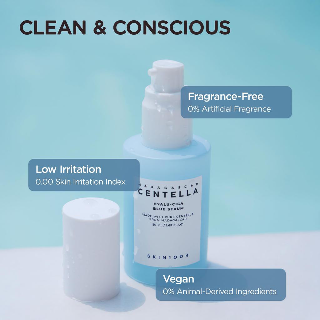 SKIN1004 Hyalu-Cica Blue Serum 50ml / Hyalu-Cica Blue Serum 50ml / Moisturizing and Soothing Serum