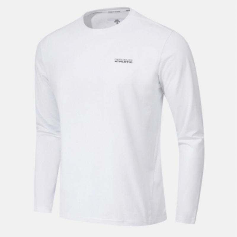 DescenT Training Regular FiT Long Sleeve T shirT B1 sq123TTl11 Blk Sky whT