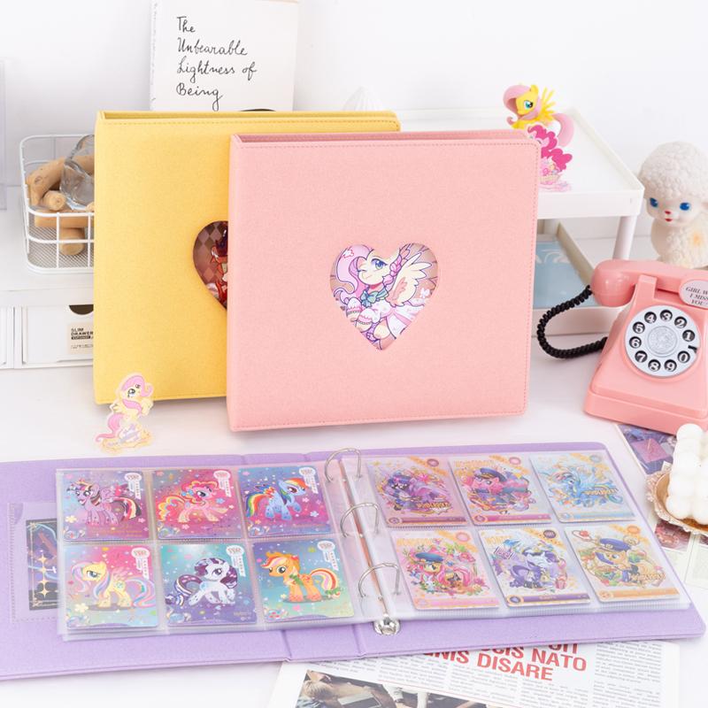 Heart Cutout Binder 5 Pocket 6 Pocket Card Album, Large 50 Pages Kpop Idol Photocard Holder, Soft PU Card Collect Book for Fans