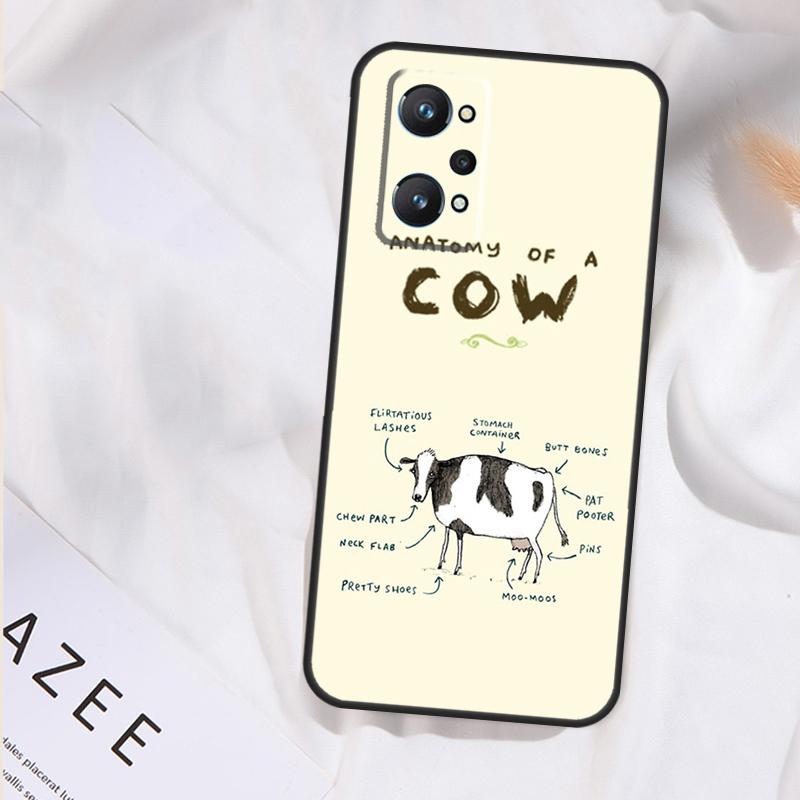 Cute Cow Moo Case For Realme GT7 Pro GT6 11 12 13 14 15 Pro Plus C55 C53 C35 C33 C61 C65 C67 C53 C71 C75