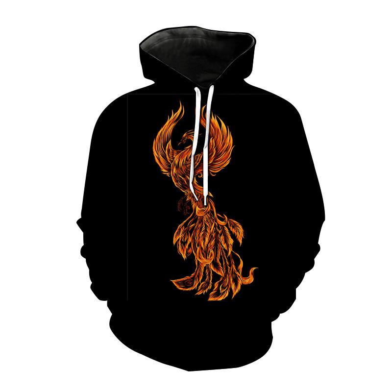 Spring Autumn Hooded Sweatshirt 3D Digital Printing Unisex Hoodies Men Women Fashion Loose Pullover