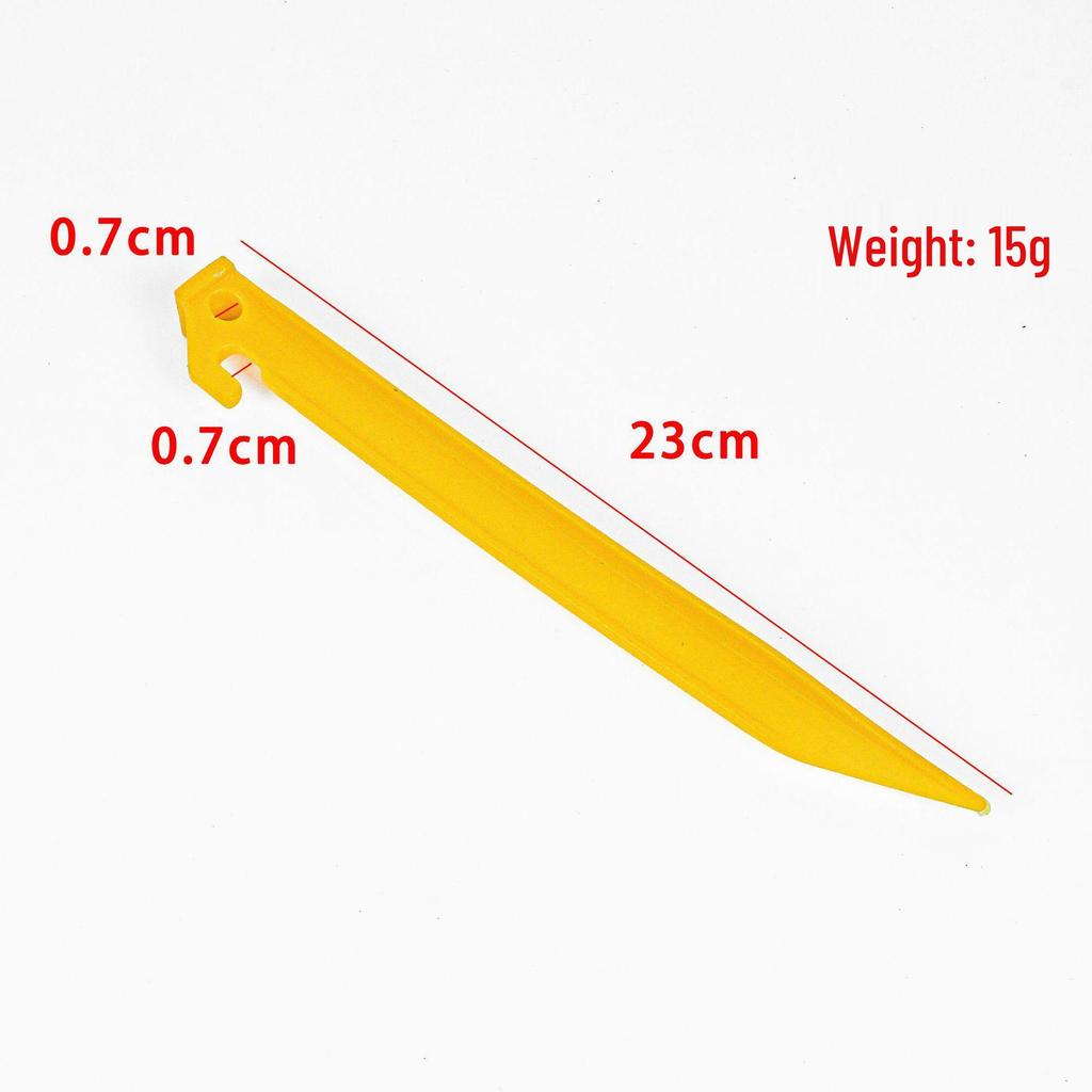 Outdoor Windproof Threaded Tent Pegs - Plastic Ground Pegs for Camping and Beach Awnings