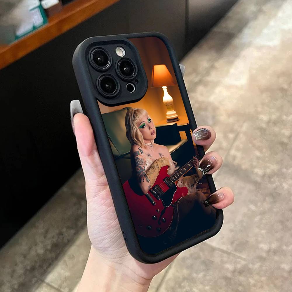 

FEMME FATALE M-Mon L-Laferte Phone Case For iPhone 17,16,15,14,13,12,11,Pro,Max,Plus,X,XS,SE4,E,Mini Black Thickened border Case iPhone 14