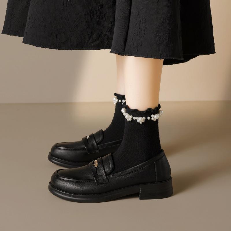 

2026 Spring Autumn Women Loafers Black Slip-On Shoes Office & Daily Wear Brand Flat Ladies Casual Shoes 41 чорний