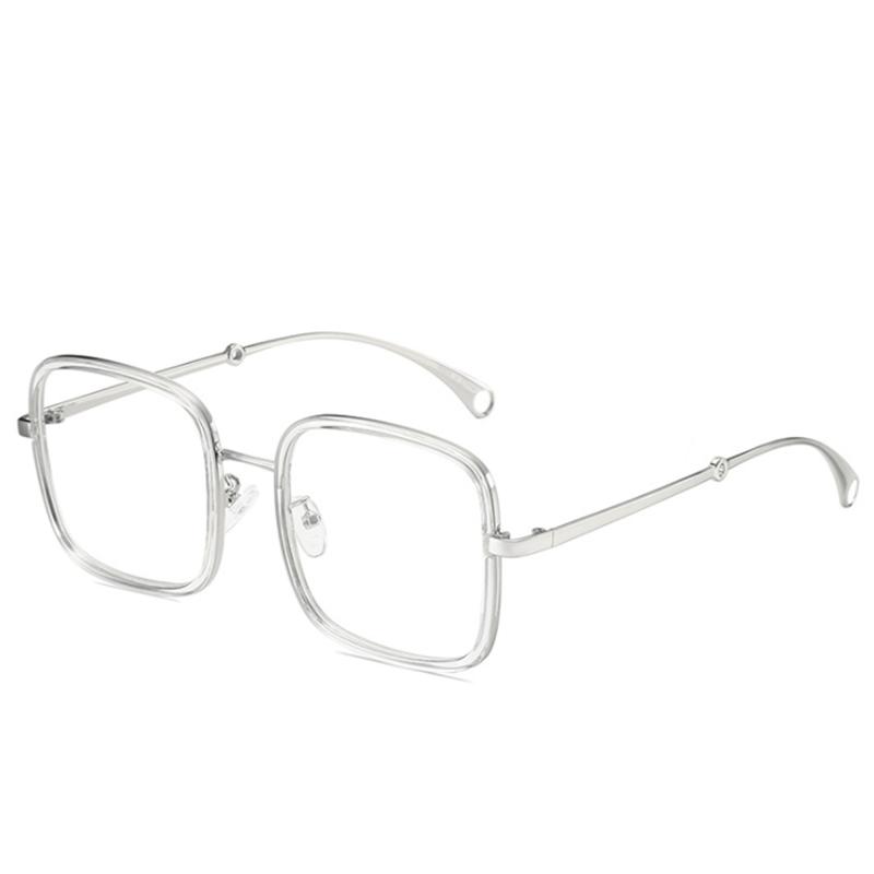 -1.0 -1.5 -2.0 -2.5 -3.0 Bis -6.0 Damen Herren Mode Quadratische Kurzsichtigkeitsbrille Übergroße Brille Studenten Metall Klare Gläser