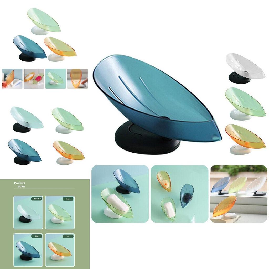 Elegant Lotus Leaf Soap Holder With Stable Suction Cup For Bathroom And Kitchen Use