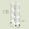 Acrylic Clear Trolley Rack Movable Rolling Utility Cart Narrow Gap Storage Rack with Wheels Bathroom Removable Shelf 2/3/4 Layer