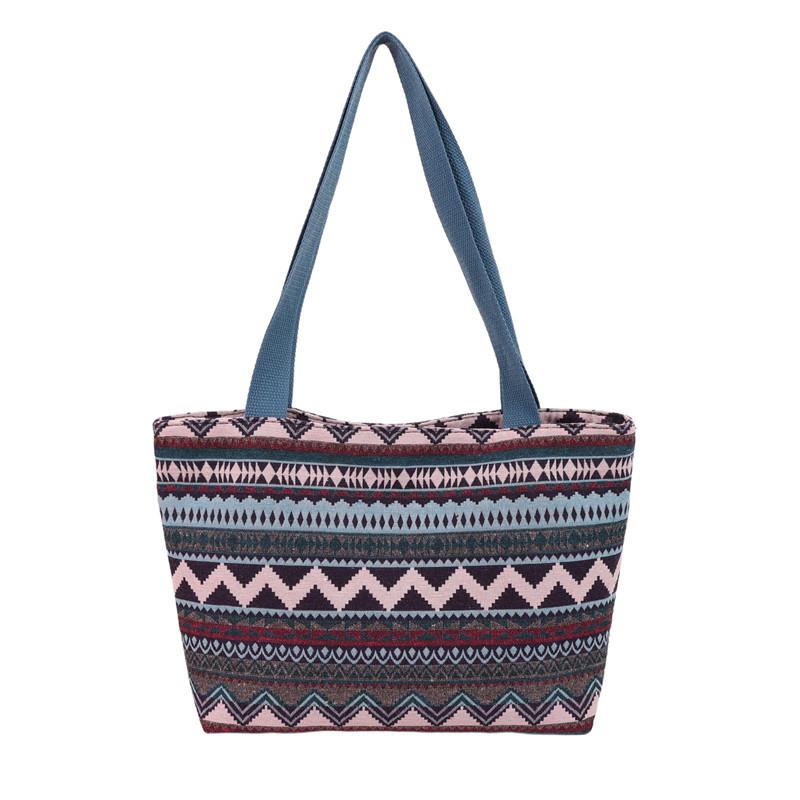 New Summer National Style Women's Bag Fashion Contrasting Color Large Capacity Niche Women's Bag Shoulder Bag Tote Bag Women's Bag