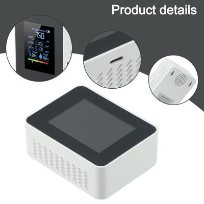Carbon Dioxide Detector 5-in-1 Air Quality Detector Multi-mesh Design