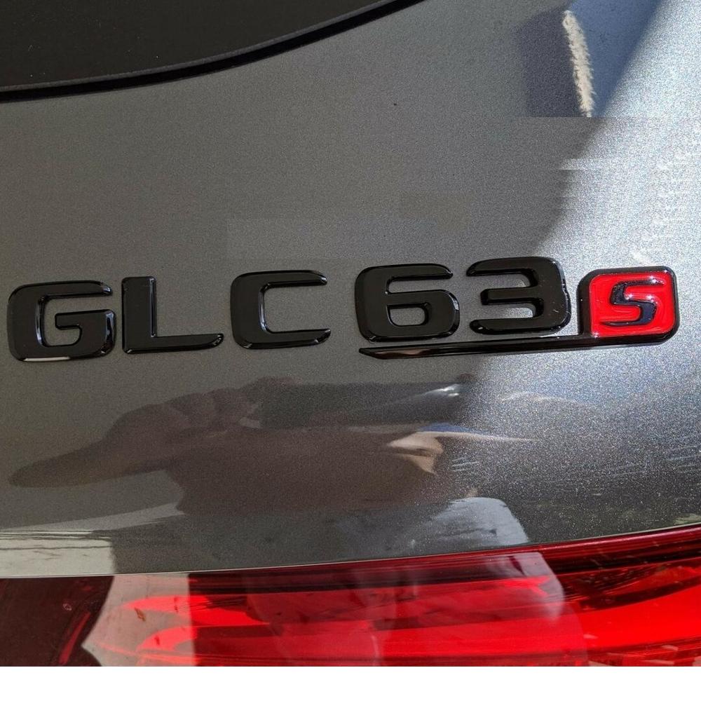 Chrome Black Letters Number Trunk Badges Emblems Sticker for Mercedes Benz C218 C257 X218 CLS63s AMG