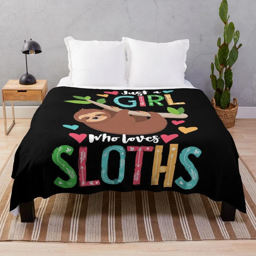 Sloth Flannel Throw Blanket Cute Animals Pattern Blanket for Kids Girls Boys Gifts Warm Lightweight Super Soft for Bed Couch