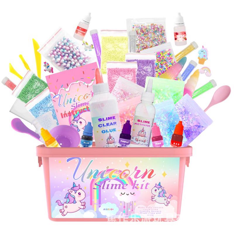 DIY Creative Slime Clay Kit for Kids - Unicorn Bubble Glue Set