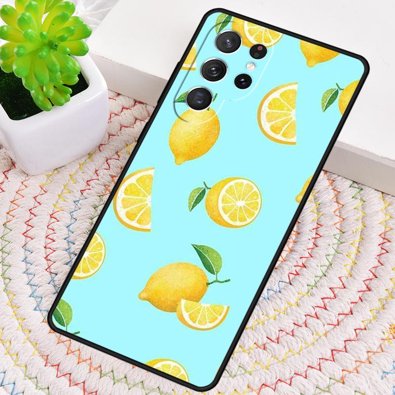 Lemons Yellow Fruit Pattern Silicone Phone Case For Samsung Galaxy note 10 pro S26 S25 S24 S23 S22 S21 Plus S25Ultra Capa Cover