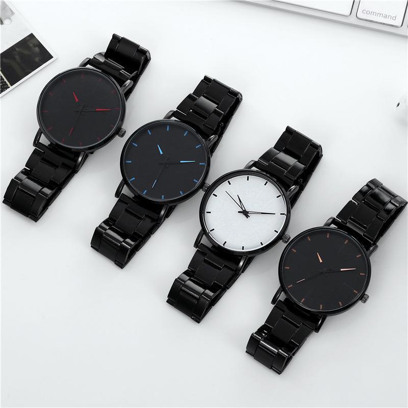 Men's Business Steel Band Wristwatch Simple Scale Thin Quartz Watch