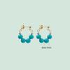 Vintage Turquoise Stud Earrings for Women In National Style