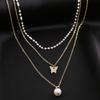 SE ME Collana con Ciondolo Farfalla Colore Argento Vintage per Donna Uomo Collane Catena Cubana Hip Hop di Tendenza Gioielli Accessori Regalo