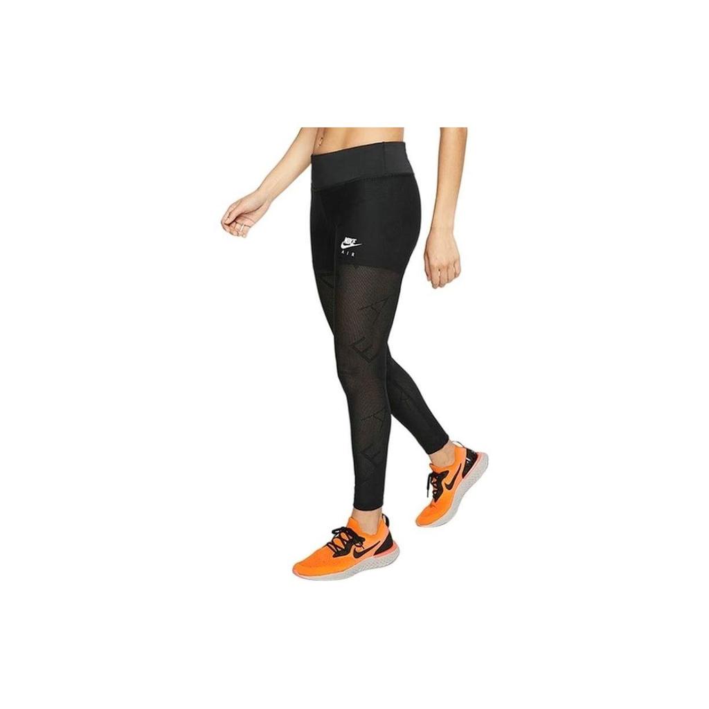 Nike Solid Color Elastic Mesh Running Tights Women bottoms Black BV3807-010