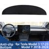 Car Dashboard Cover Protective Pad Dash Board Sunshade Carpet Anti-UV Dashmat for Tesla Model 3 2017- Model Y 2018-2024