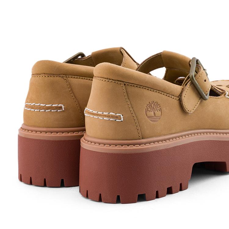 Timberland Casual Thick Sole Height Increasing Breathable Mary Jane Shoes Women Shoes Light-Beige A4188EN3