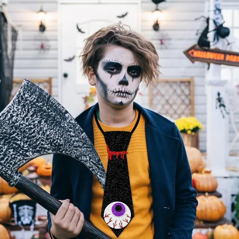 Spider Pumpkin Halloween Party Tie With Paper Material For Photo Booth Decor