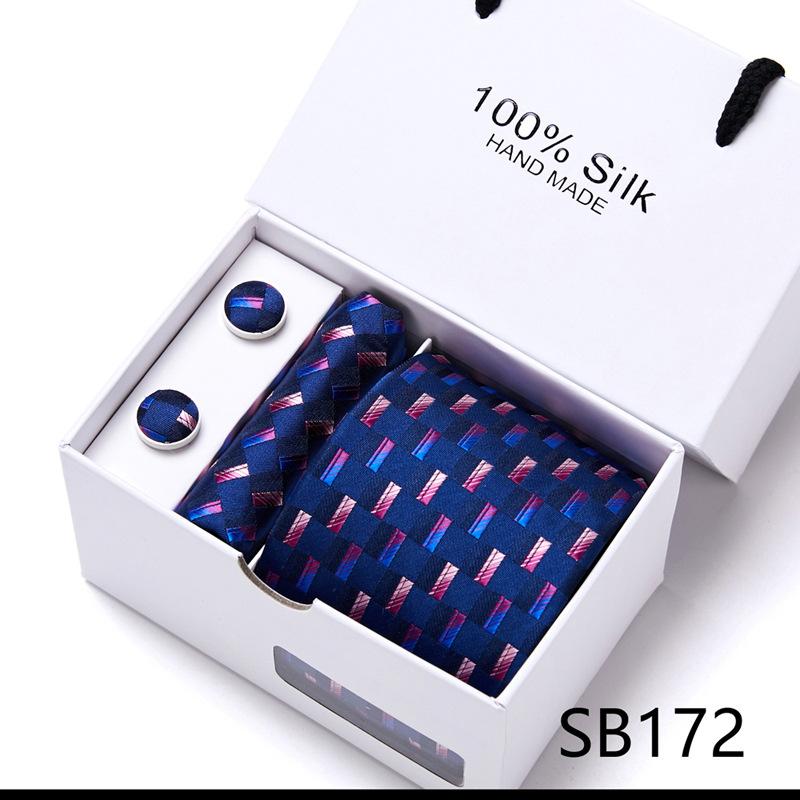 New Men'S Tie Set Gift Box 5-Piece Set Group Tie Business Dress Tie