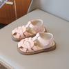 Sandali estivi nuovi per bambine, sandali principessa traforati carini per neonate, scarpe a punta chiusa con suola morbida per bambini piccoli e medi