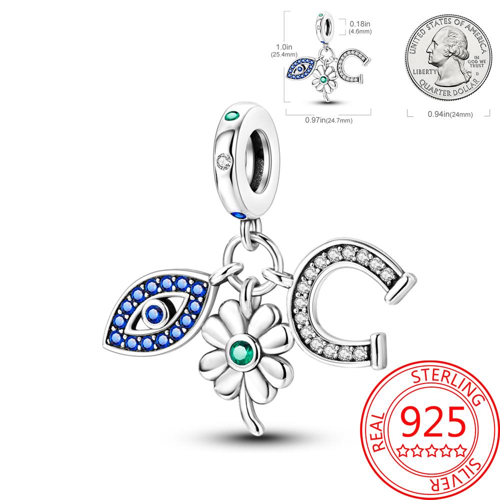 Mysterious Copper Love Evil Eyes Celtic Knot Palm Pendant Beads Safety Clip Fit Brand Bracelet Premium Gift Diy