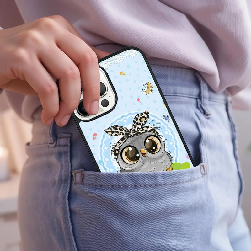 Cute Owls Phone Case For iPhone 17 Air 15 16e 14 13 Pro Max Coque 12 11 Pro Max PLUS Cover