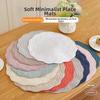 Scalloped Edge Quilted Placemats Washable Dining Placemats Gifts Round Placemats  Table Mats