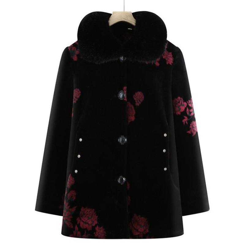 Winter Imitation Mink New Coat Winter Thickened Long Coat Velvet Top