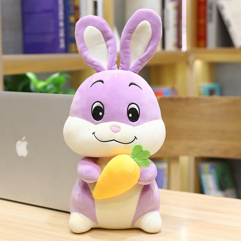

Креативный плюшевый кролик с морковкой, мягкая набивная мультяшная кукла-кролик, игрушки хитрого кролика, игрушки-компаньоны, подарок на день рождения 45cm