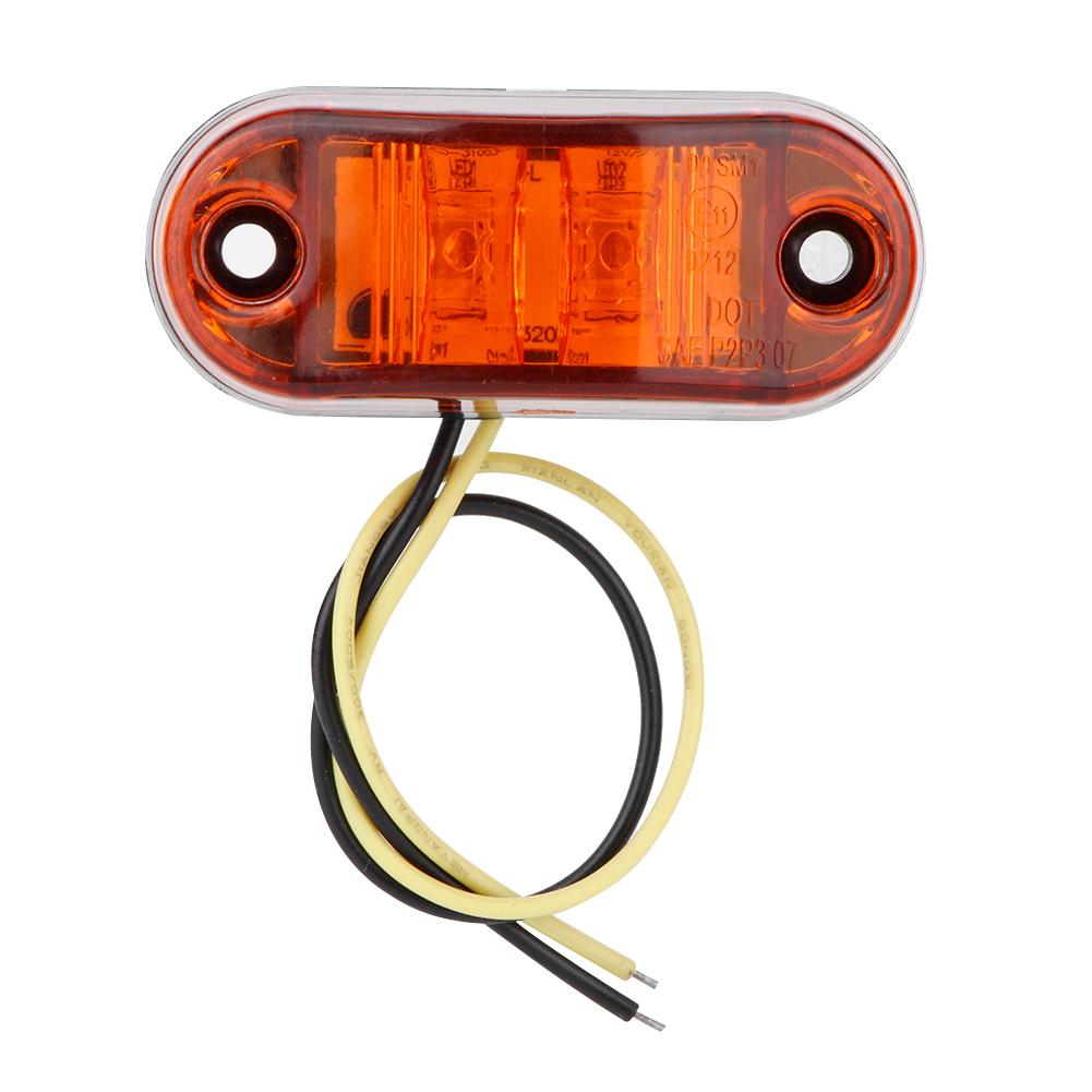 10Pcs 2LED Side Marker Light Signal Lamp for Car Truck Trailer 10-30V
