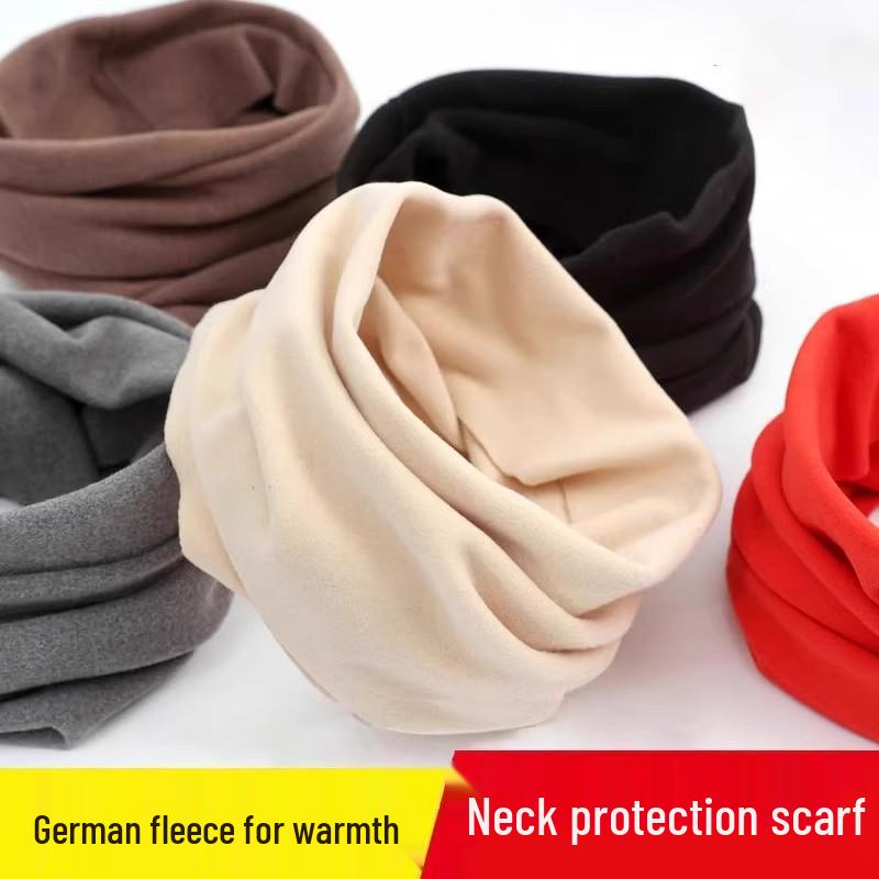 Versatile German Velvet Double-Sided Neck Warmer: Cozy, Cold-Proof Pullover Scarf for Outdoor Use