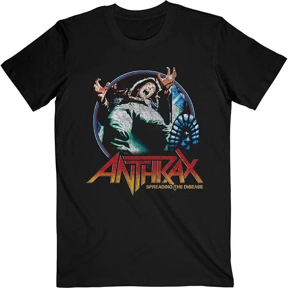 Anthrax Thrash Heavy Metal Hard American Rock Musik Band Schädel Coole T-Shirts Herren Damen T-Shirt Hip Hop Street Harajuku Weiblich Männlich Kleidung