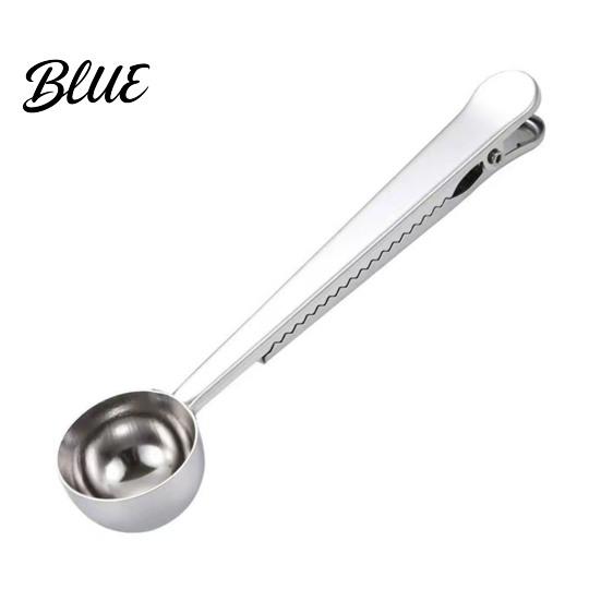 Space-saving Kitchen Tool Clip Stainless 2 1 in Spoon Clip And Bag Steel Measuring Precise Capacity Scoop Multifunctional Powder