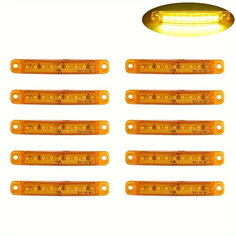 10pcs White/Red/Blue/Yellow/Green 9 LED Side Marker Indicators Clearance Lights Tail Rear Turn Bus Boat Truck Bus 12v DC