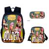 Set Zaino Kpop Hunterxhunter Con Poliestere Traspirante Per L'Uso Scolastico